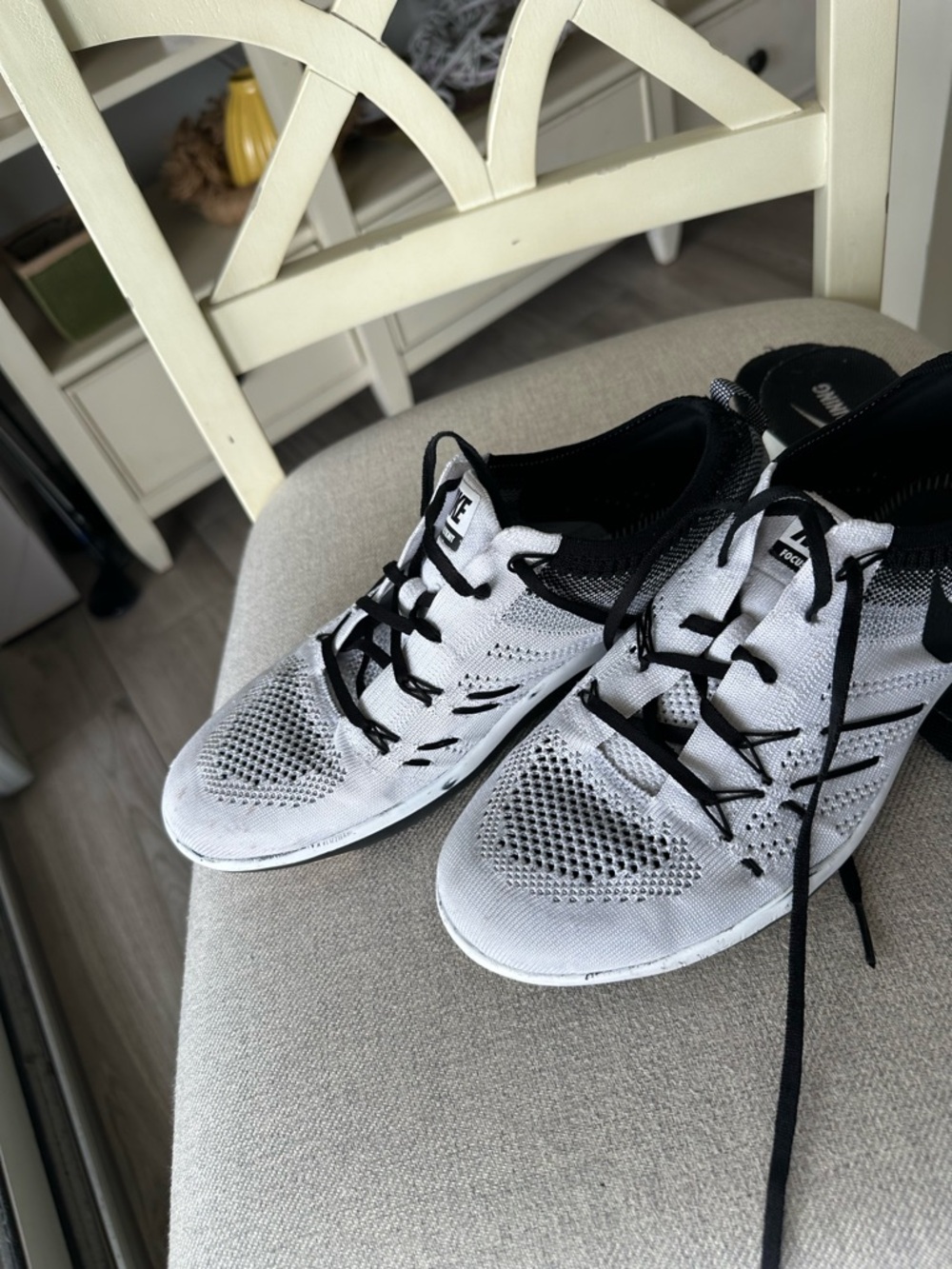 Nike Free Trainer Flyknit. White and Black  Sneakers size 10